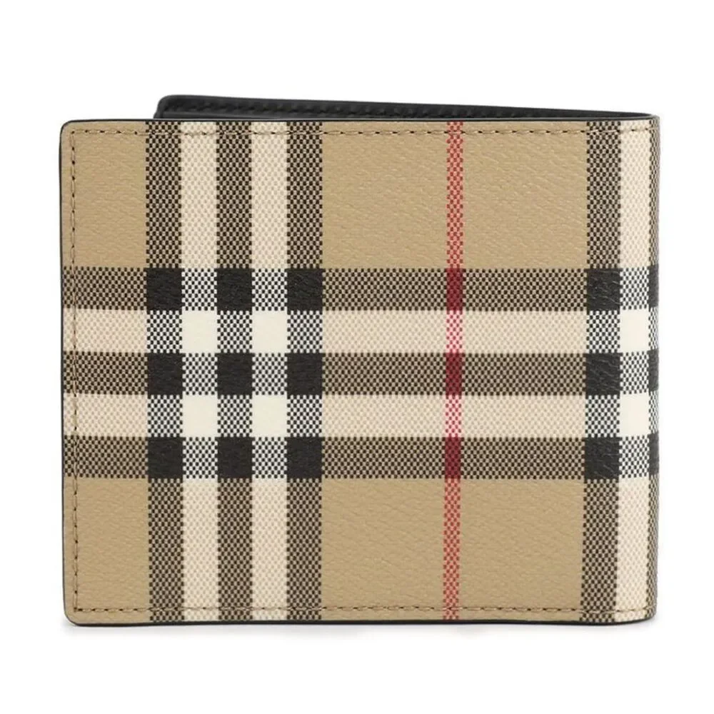 Check Pattern Bi-fold Wallet